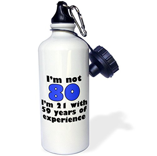3dRose Im not 80. Blue. -Sports Water Bottle, 21oz (wb_193488_1), 21 oz, Multicolor 3dRose Im not 80. Blue. -Sports Water Bottle, 21oz (wb_193488_1), 21 oz, Multicolor