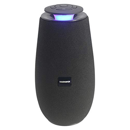 Craig Electronics - Magnavox, Stereo Portable Speaker with Color Changing Lights and Bluetooth Wireless Technology, Black