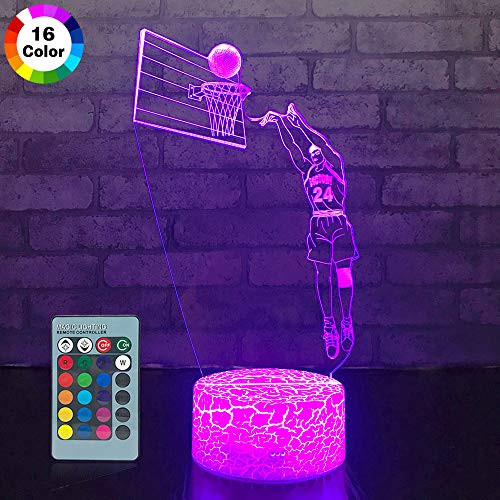 JMLLYCO Basketball lamp, Basketball Gifts 16 Colors Change with Remote Control 3D Optical Illusion Basketball Decor Light As a Gift Ideas for Baby Boys Birthday Gifts JMLLYCO Basketball lamp, Basketball Gifts 16 Colors Change with Remote Control 3D Optical Illusion Basketball Decor Light As a Gift Ideas for Baby Boys Birthday Gifts