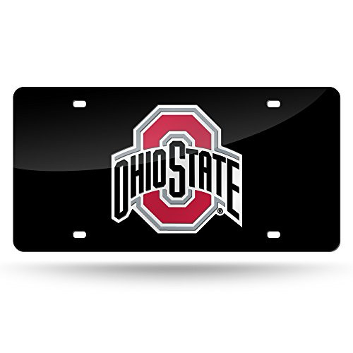 NCAA Rico Industries Laser Inlaid Metal License Plate Tag, Ohio State Buckeyes NCAA Rico Industries Laser Inlaid Metal License Plate Tag, Ohio State Buckeyes