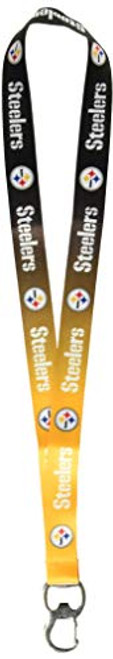 Pro Specialties Group NFL Pittsburgh Steelers Ombre Lanyard, Gold/Black, Onse Size Pro Specialties Group NFL Pittsburgh Steelers Ombre Lanyard, Gold/Black, Onse Size