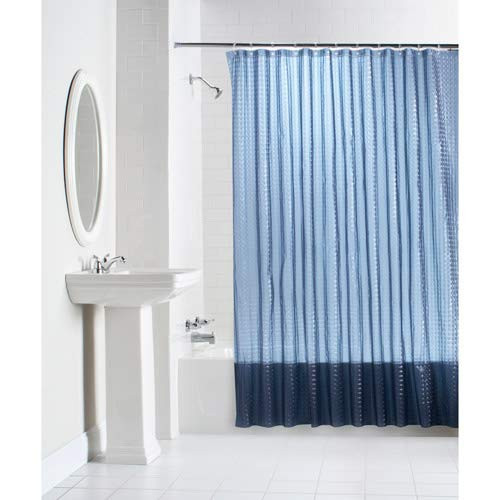 Mainstays Lenticular Solid Color PEVA Shower Curtain Collection