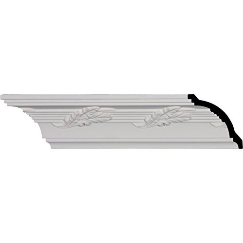 4"H x 4"P x 5 5/8"F x 94 1/2"L, (6" Repeat), Leaf Twist Crown Moulding
