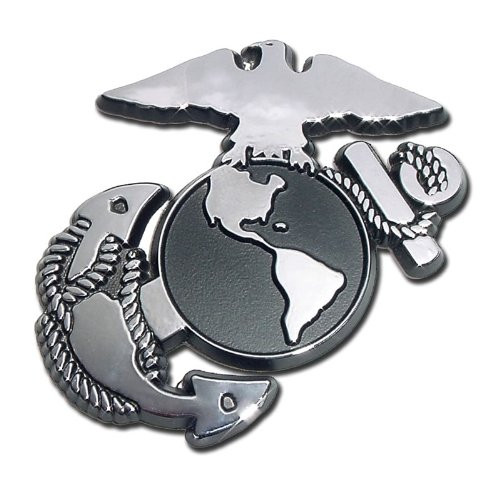 US Marine Corps USMC EGA Insignia Chrome Auto Car Truck Motorcycle Emblem