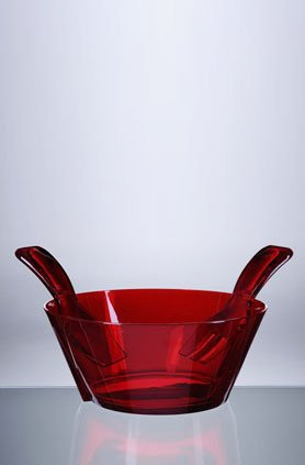 Mario Luca Giusti Salad Bowl Wservers Red