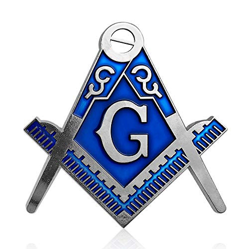 Masonic Square & Compass Car Metal Auto Emblem