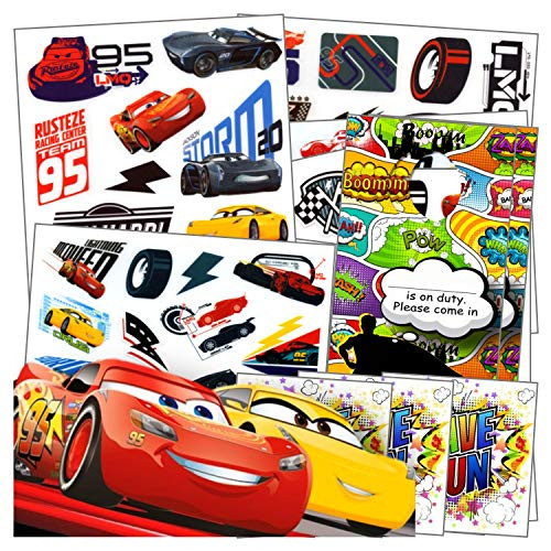 Temporary Tattoos for Kids - Assorted Temporary Tattoos Bundle Includes Separately Licensed GWW Reward Stickers & Door Hangers (Disney Cars) Temporary Tattoos for Kids - Assorted Temporary Tattoos Bundle Includes Separately Licensed GWW Reward Stickers & Door Hangers (Disney Cars)