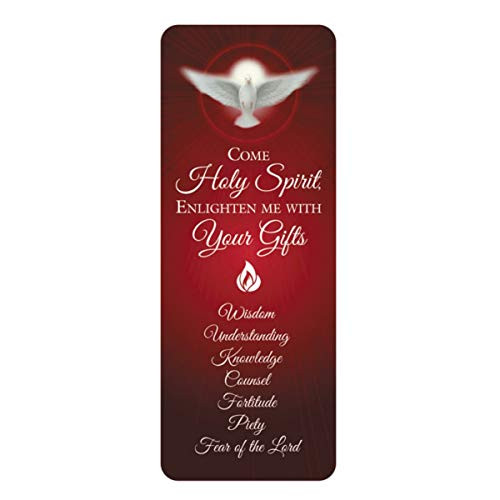 Come Holy Spirit Dove Red Jumbo Confirmation Bookmark Gifts, Pack of 36