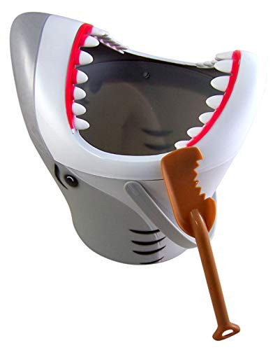 Big Bite Great White Shark Sand Bucket Beach Toy with Shovel, 9 Inch