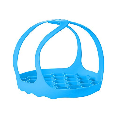 WeTest Multi-Function Pressure Cooker Sling - Silicone Bakeware Sling ?Anti-scalding Steamer Rack Lifter Accessories Compatible with Instant Pot 6 Qt and 8 Qt ?Blue?