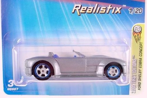 Mattel Hot Wheels 2005 1:64 Scale Silver Ford Shelby Cobra Concept Die Cast Car #001