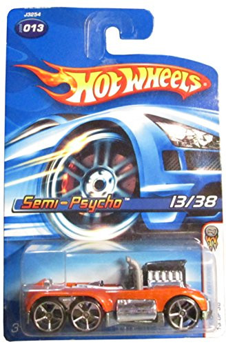 Hot Wheels Mattel 2006 First Editions 1:64 Scale Red Semi-Psycho Die Cast Car #013