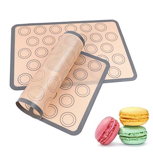 Silicone Baking Mats, McoMce Durable Macaron Silicone Mat, Non Stick Baking Sheet Silicone Mat for Bake Pan & Rolling, Food Grade Macaroon Baking Mat, Silicone Cooking Mat for Cookies & Pastry Making