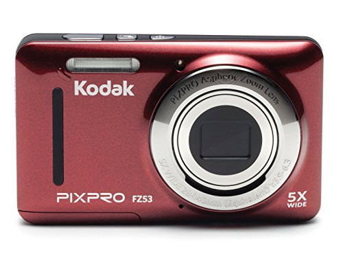 Kodak PIXPRO Friendly Zoom FZ53-RD 16MP Digital Camera with 5X Optical Zoom and 2.7" LCD Screen (Red)