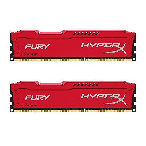 Kingston HyperX FURY 8GB Kit (2x4GB) 1600MHz DDR3 CL10 DIMM - Red (HX316C10FRK2/8)