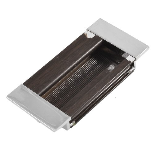 Uxcell Rectangular Pattern Cupboard Door Flush Pull Handle, 3.1-Inch, Brown