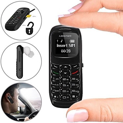 L8star BM70 Mini Mobile Phones Bluetooth Handset Phone Support Nano SIM Card 0.66inch(Black)