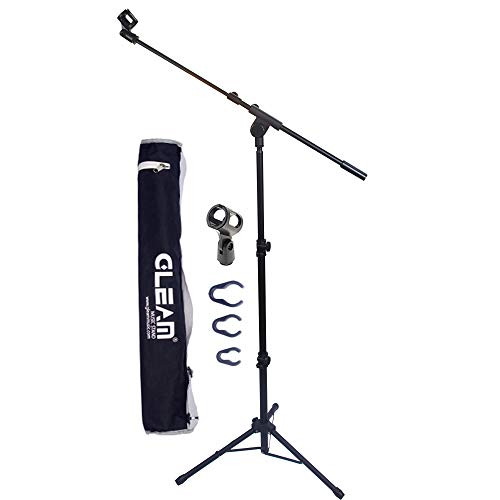 GLEAM Tripod Boom Microphone Stand - Mic Stand with Carrying Bag