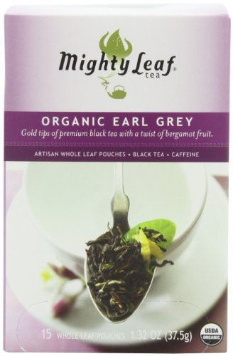 Mighty Leaf Black Tea, Organic Earl Grey, 15 Pouches (Pack of 3) Package May Vary