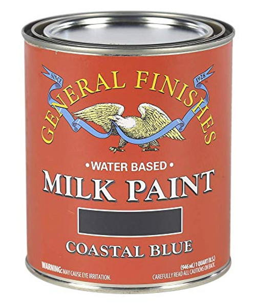 General Finishes Water Based Milk Paint, 1 Quart, Coastal Blue