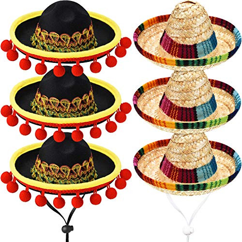 6 Pieces Mini Mexican Sombrero Hats Cute Straw Sombreros Mini Fun Fiesta Straw Hat for Fiesta Carnival Summer Mexican Theme Party Decorations Party Favors 6 Pieces Mini Mexican Sombrero Hats Cute Straw Sombreros Mini Fun Fiesta Straw Hat for Fiesta Carnival Summer Mexican Theme Party Decorations Party Favors