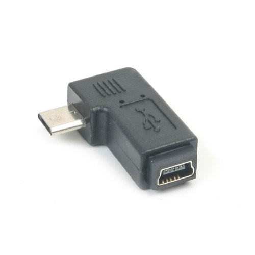 Generic Mini USB Type B Female to Micro USB Male 90 Degree Right Angle Adapter