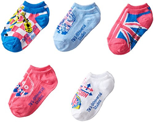 Despicable Me Girls' Little 5 Pack No Show, Pink/Blue Assorted Minion, Fits Sock Size 6-8.5 Fits Shoe Size 7.5-3.5 Despicable Me Girls' Little 5 Pack No Show, Pink/Blue Assorted Minion, Fits Sock Size 6-8.5 Fits Shoe Size 7.5-3.5