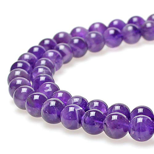 JarTc AAAA+ Natural Dreamy Amethyst Beads Round Stone Beads DIY Loose Beads for Jewelry Making Beads 15" (6mm) JarTc AAAA+ Natural Dreamy Amethyst Beads Round Stone Beads DIY Loose Beads for Jewelry Making Beads 15" (6mm)