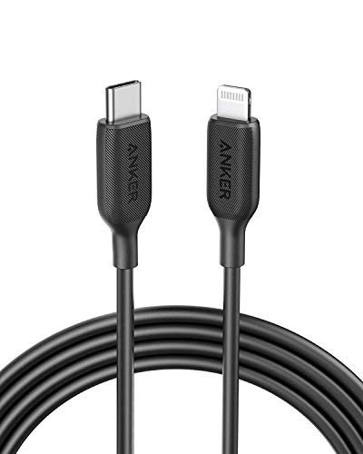 USB C to Lightning Cable (6 ft), Anker Powerline III MFi Certified Fast Charging Lightning Cable for iPhone 11 Pro 11 Pro Max X XS XR Max 8 Airpods Pro, Supports Power Delivery (Black)