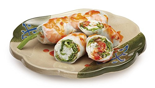 GET 139-TD-EC Melamine Scallop Appetizer / Salad Plate, 8", Traditional (Set of 4)