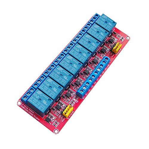 5V Relay Module with Optocoupler Isolation Support High and Low Level Trigger Relay Red Board (8 Channel 5V Relay)