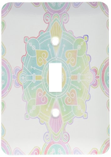 3dRose lsp_212488_1 Moroccan Mandala Medallion Rainbow Watercolor Single Toggle Switch