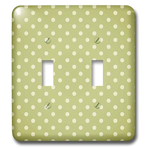 3dRose lsp_44219_2 Moss Green Polka Dot Pattern Toggle Switch