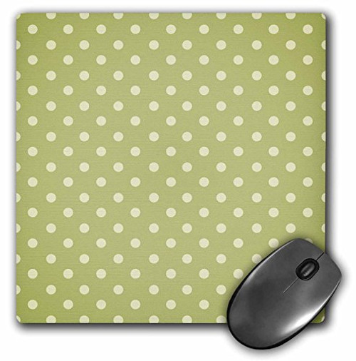 3dRose LLC 8 x 8 x 0.25 Inches Mouse Pad, Moss Green Polka Dot Pattern (mp_44219_1) 3dRose LLC 8 x 8 x 0.25 Inches Mouse Pad, Moss Green Polka Dot Pattern (mp_44219_1)