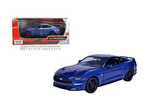 New DIECAST Toys CAR MOTOR MAX 1:24 W/B - 2018 Ford Mustang GT Blue 79352BL
