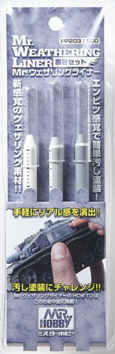 Mr Hobby Weathering Liner Snow Colour Set # PP203 by Mr. Hobby