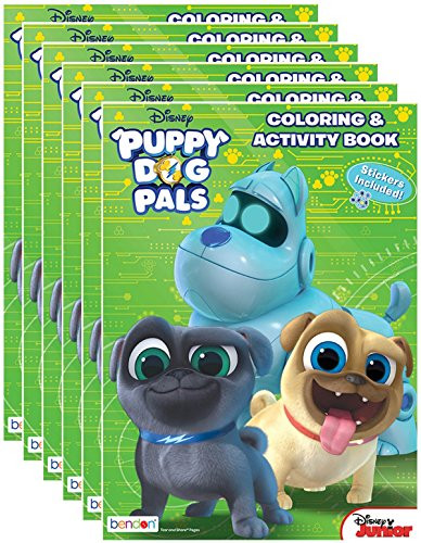 Bendon Disney Juniors Puppy Dog Pals Coloring and Activity Book with Stickers (Pack of 6)