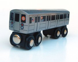 Munipals NYC Subway Wooden Railway B Car Toy Train