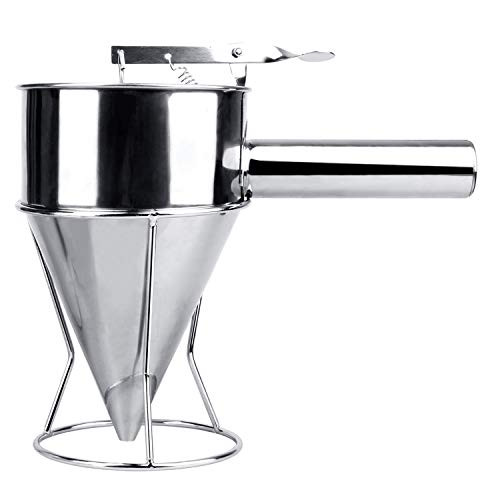 MyLifeUNIT Stainless Steel Pancake Batter Dispenser, Funnel Dispenser with Stand for Takoyaki and Baking MyLifeUNIT Stainless Steel Pancake Batter Dispenser, Funnel Dispenser with Stand for Takoyaki and Baking