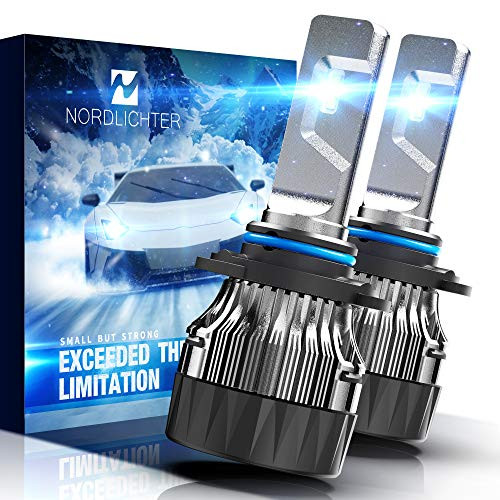 N NORDLICHTER MINI Size 9006 HB4 LED Headlight Bulb, 10000Lm 6500K All-in-One Conversion Kit - Cool White CREE, Pack of 2