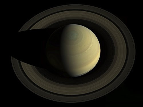 Posterazzi Natural color mosaic of planet Saturn and its main rings Poster Print, (16 x 12)