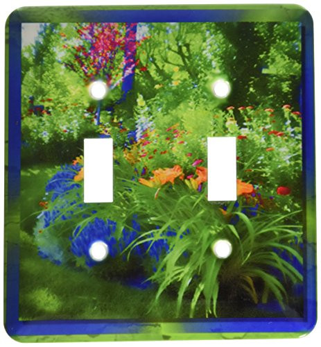 3dRose LLC lsp_21955_2 Neon Garden Double Toggle Switch