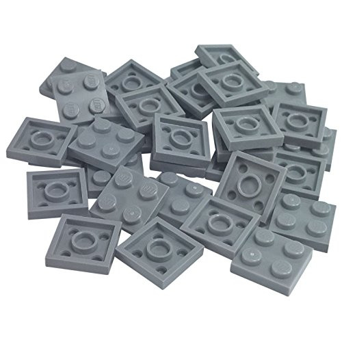 LEGO Parts and Pieces: Light Gray (Medium Stone Grey) 2x2 Plate x20
