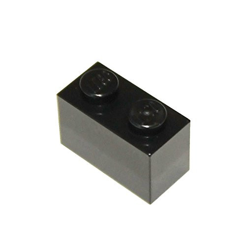 LEGO Parts and Pieces: Black 1x2 Brick x200