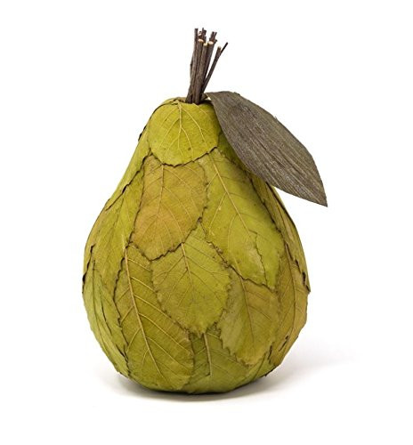 Tom Floral Light Green Leaf Pear Shaped 10 inch Artificial Fruit Tabletop Figurine