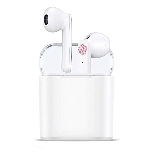 White Wireless Earbuds, Bluetooth 5.0 Headphones, Hi-Fi Stereo Bluetooth Earbuds, TWS 3D in-Ear Headphone with Buit-in Mic, 35H Playtime Earphone with Charging Case Waterproof for Work/Travel/Sports White Wireless Earbuds, Bluetooth 5.0 Headphones, Hi-Fi Stereo Bluetooth Earbuds, TWS 3D in-Ear Headphone with Buit-in Mic, 35H Playtime Earphone with Charging Case Waterproof for Work/Travel/Sports