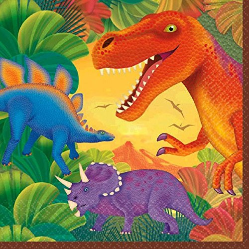 Prehistoric Dinosaurs Luncheon Napkins, Party Favor