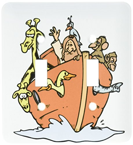 3dRose lsp_58916_2 Noahs Ark With Animals Double Toggle Switch