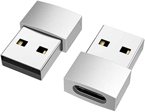 nonda USB C to USB Adapter (2 Pack), USB-C Female to USB Male, USB Type C Female to USB OTG Adapter for MacBook Pro 2015/2013, MacBook Air 2017/2015, Laptops, Wall Chargers, Power Banks