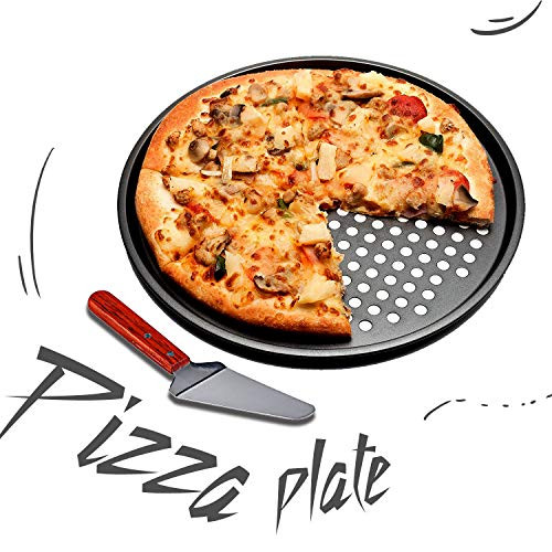 Nonstick Pizza Pan - 12" Food Grade Pizza Pan Nonstick Bakeware Round Pizza Tray